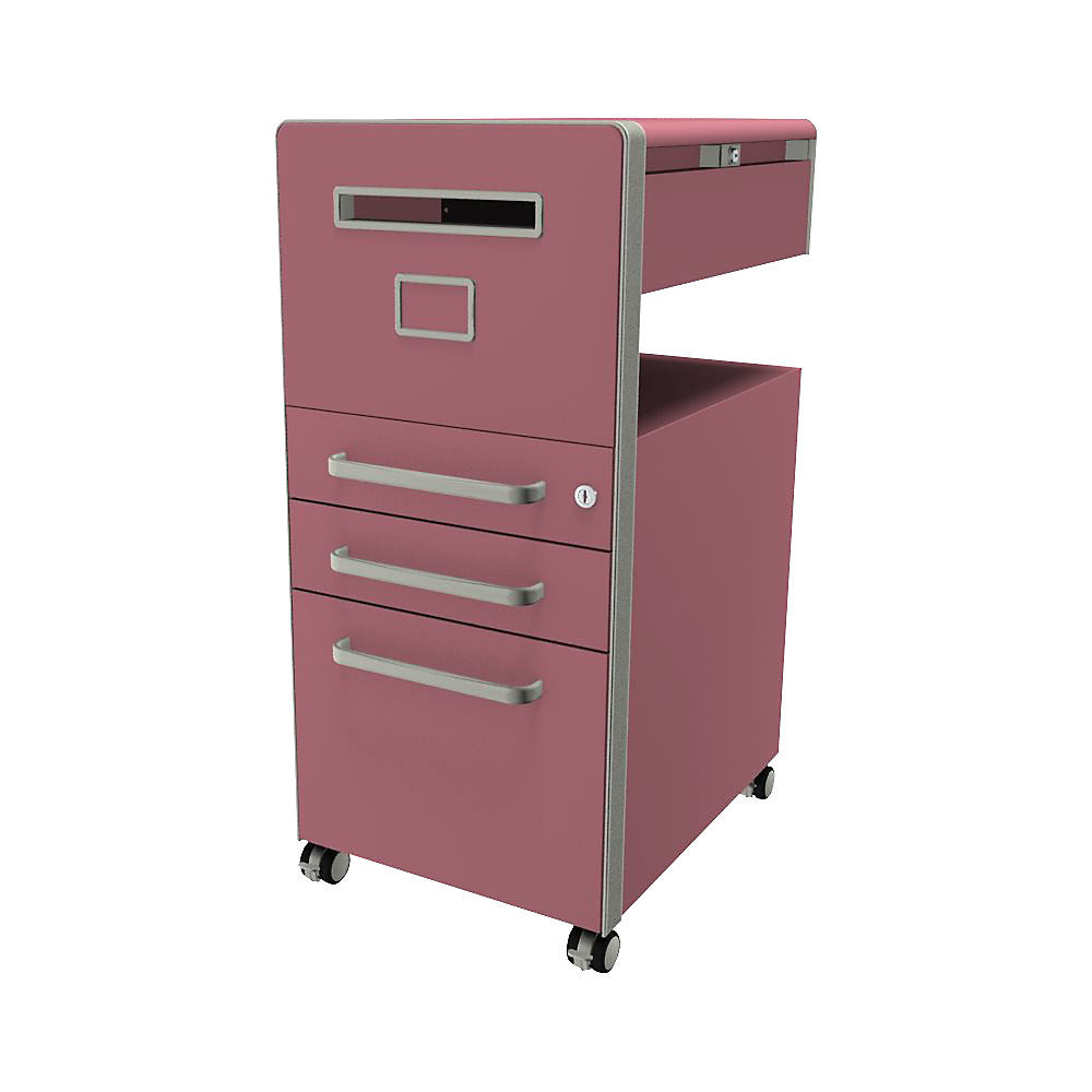 Meuble de rangement mobile Bite™ avec 1 tableau à épingler, ouvrable à gauche