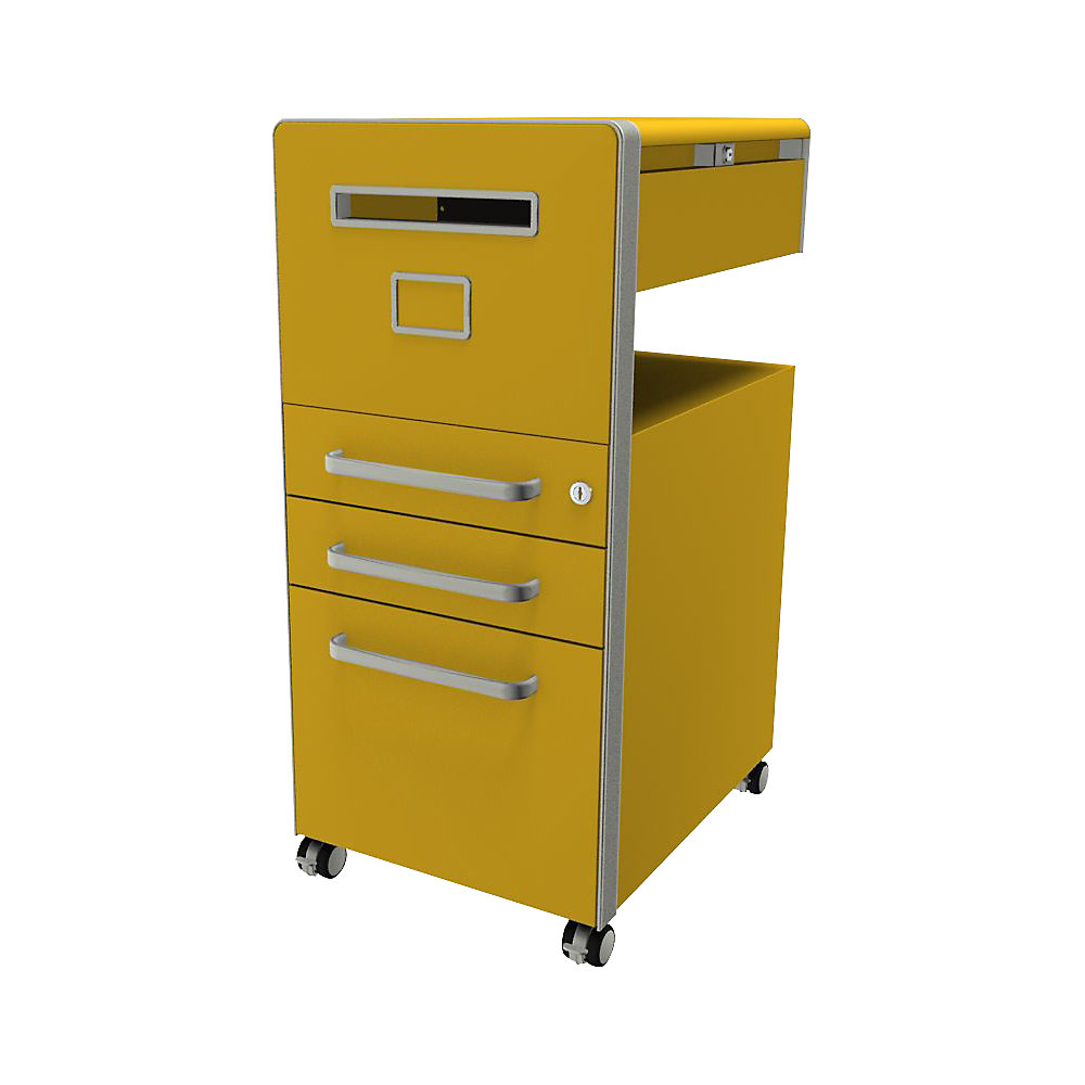 Meuble de rangement mobile Bite™ avec 1 tableau à épingler, ouvrable à gauche