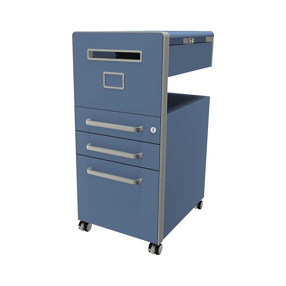 Meuble de rangement mobile Bite™ avec 1 tableau à épingler, ouvrable à gauche