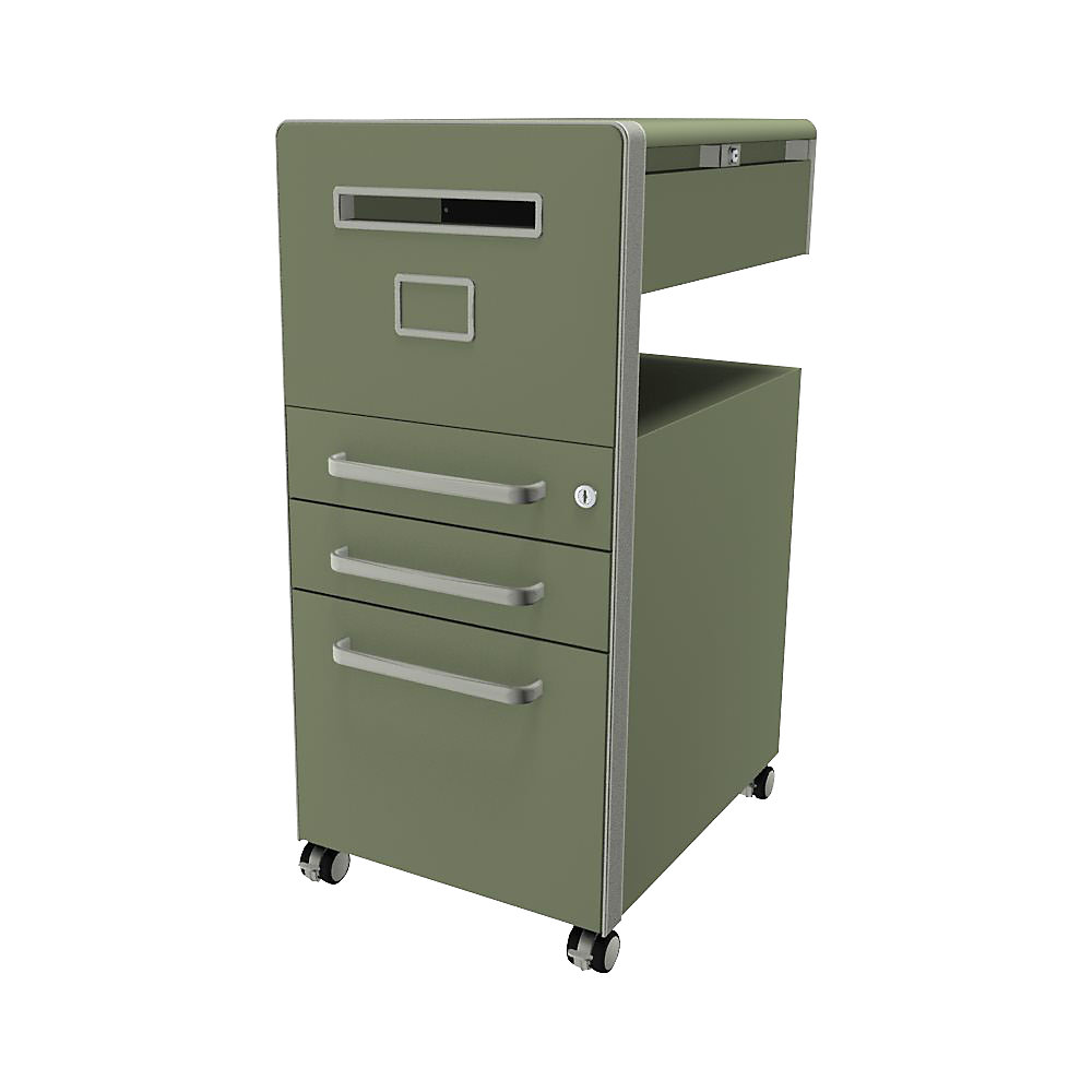 Meuble de rangement mobile Bite™ avec 1 tableau à épingler, ouvrable à gauche