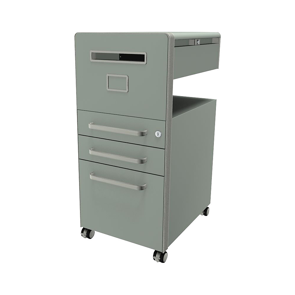 Meuble de rangement mobile Bite™ avec 1 tableau à épingler, ouvrable à gauche