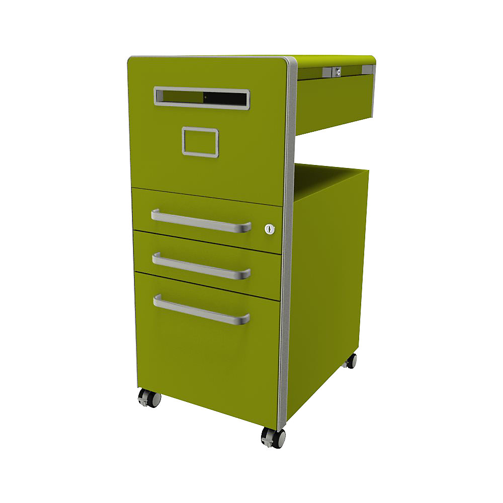 Meuble de rangement mobile Bite™ avec 1 tableau à épingler, ouvrable à gauche