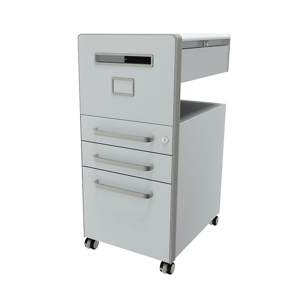 Meuble de rangement mobile Bite™ avec 1 tableau à épingler, ouvrable à gauche