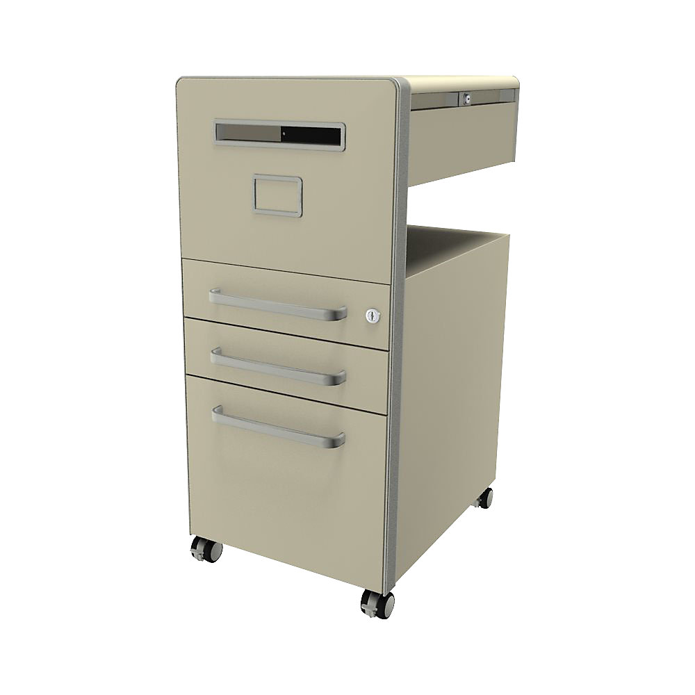 Meuble de rangement mobile Bite™ avec 1 tableau à épingler, ouvrable à gauche