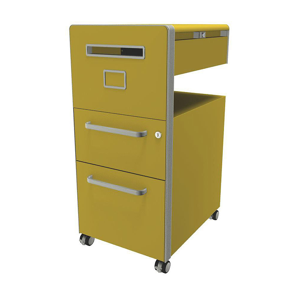 Meuble de rangement mobile Bite™ avec 1 tableau à épingler, ouvrable à gauche