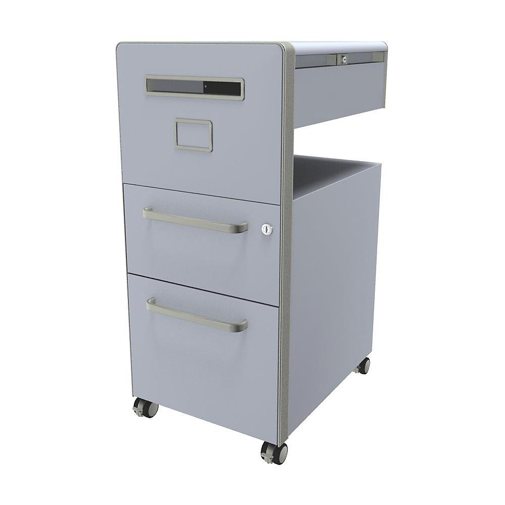 Meuble de rangement mobile Bite™ avec 1 tableau à épingler, ouvrable à gauche