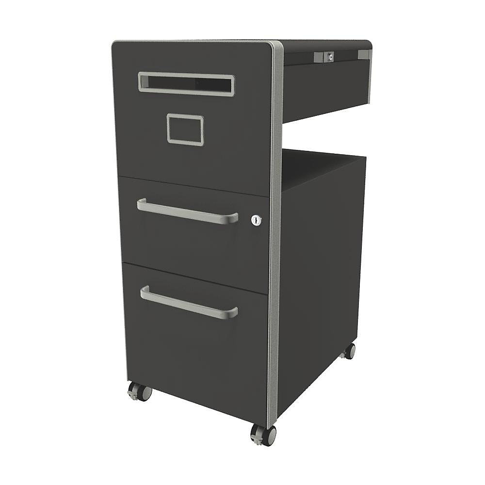 Meuble de rangement mobile Bite™ avec 1 tableau à épingler, ouvrable à gauche