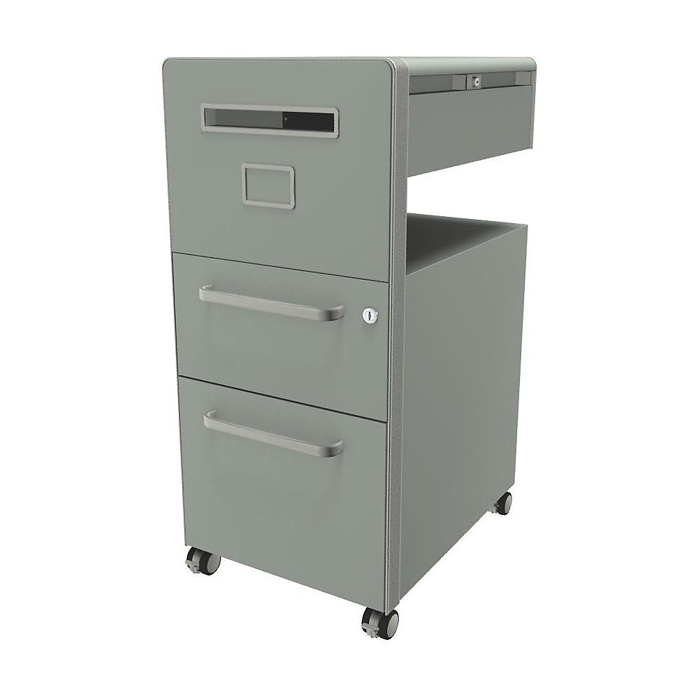 Meuble de rangement mobile Bite™ avec 1 tableau à épingler, ouvrable à gauche