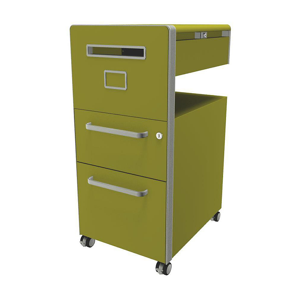 Meuble de rangement mobile Bite™ avec 1 tableau à épingler, ouvrable à gauche