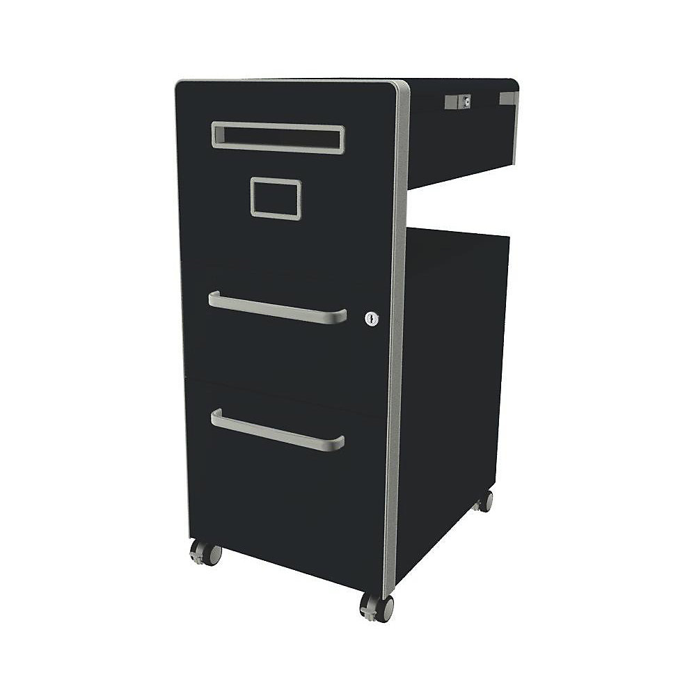 Meuble de rangement mobile Bite™ avec 1 tableau à épingler, ouvrable à gauche