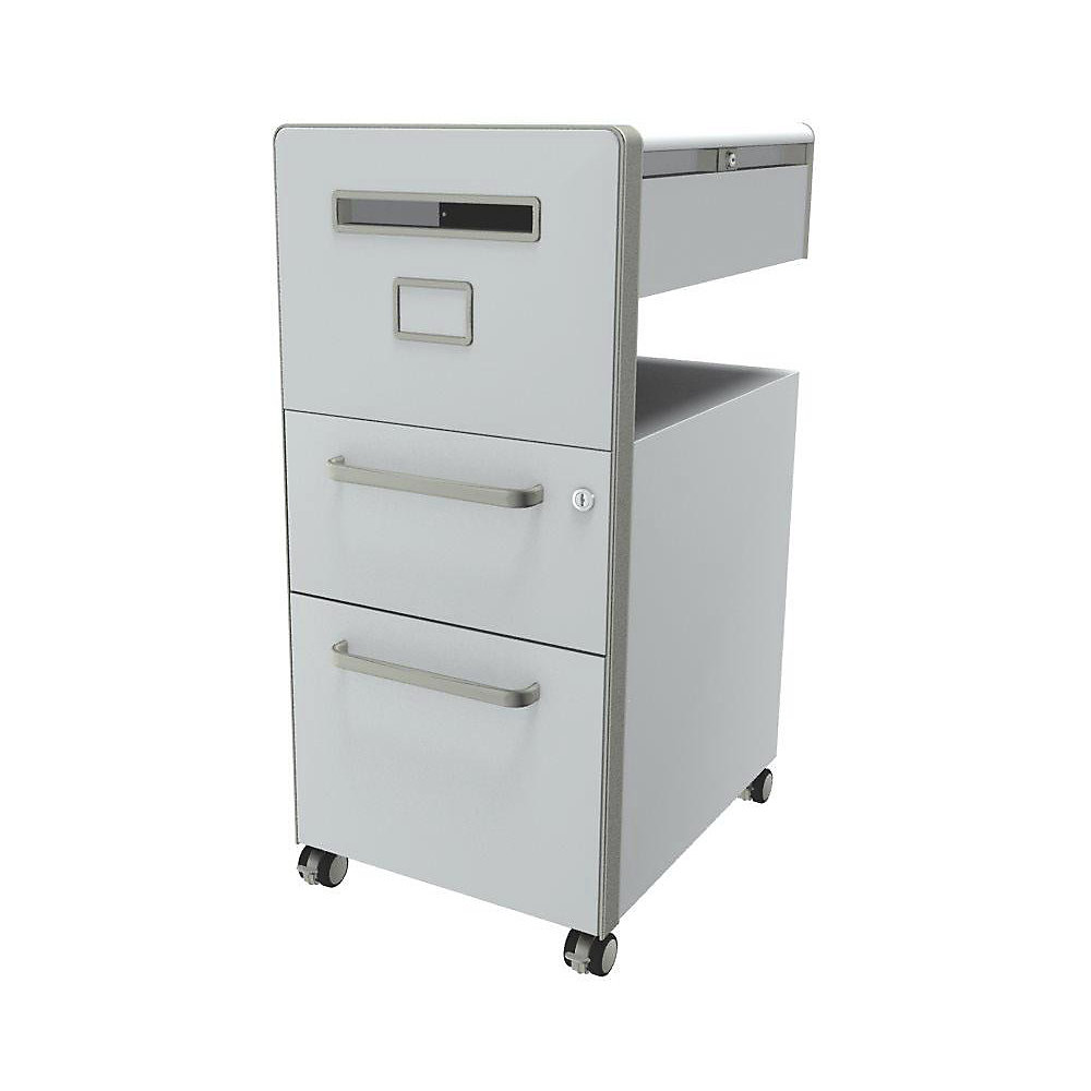 Meuble de rangement mobile Bite™ avec 1 tableau à épingler, ouvrable à gauche