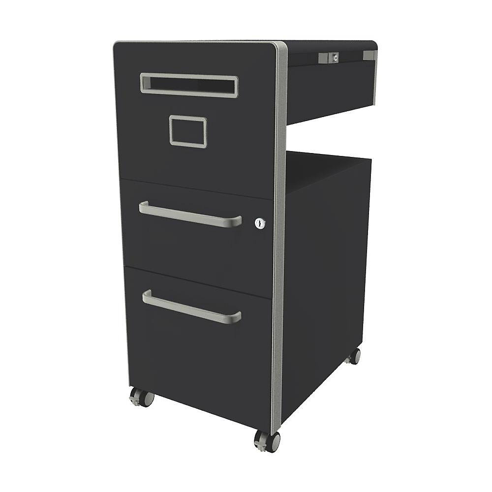 Meuble de rangement mobile Bite™ avec 1 tableau à épingler, ouvrable à gauche