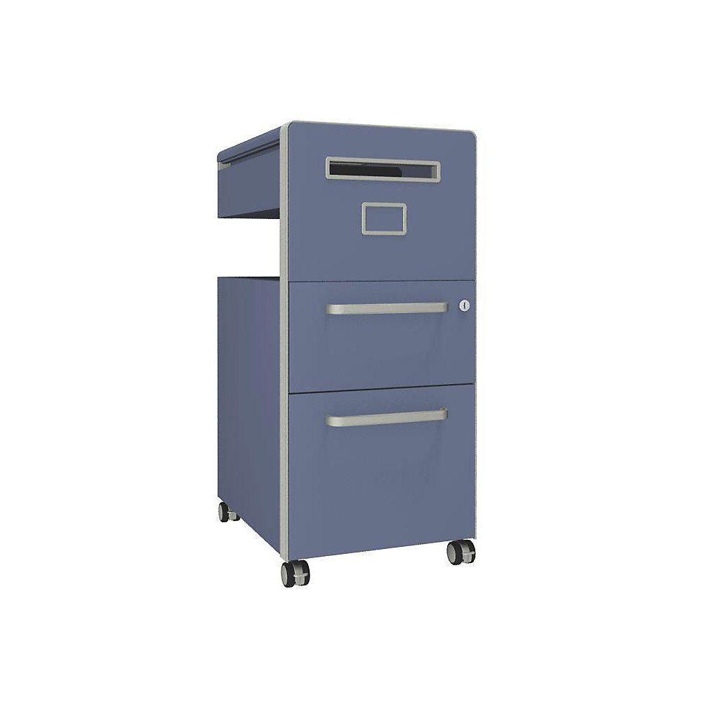 Meuble de rangement mobile Bite™ avec 1 tableau à épingler, ouvrable à droite