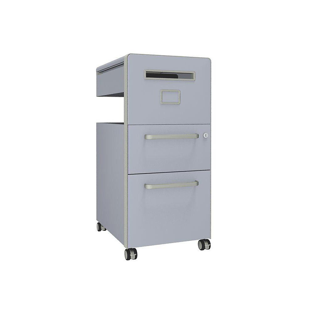 Meuble de rangement mobile Bite™ avec 1 tableau à épingler, ouvrable à droite