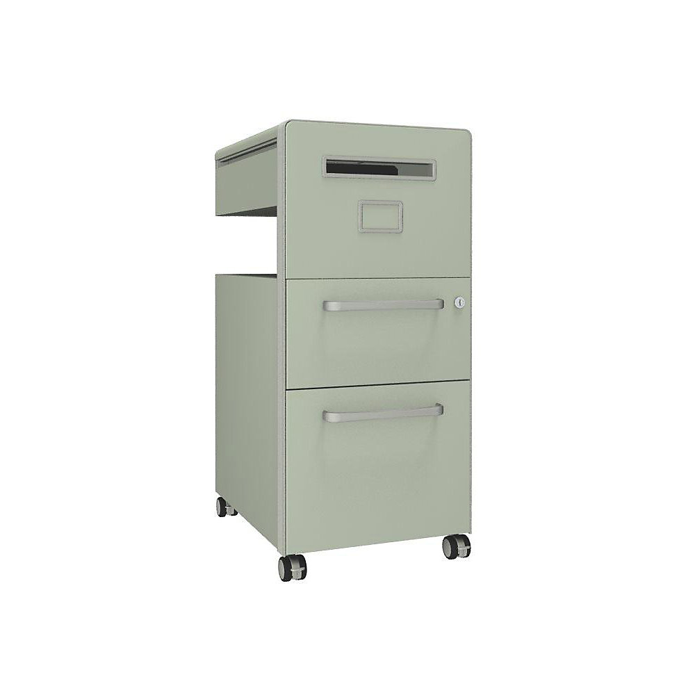 Meuble de rangement mobile Bite™ avec 1 tableau à épingler, ouvrable à droite