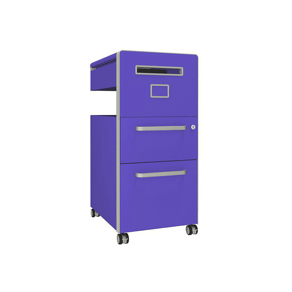 Meuble de rangement mobile Bite™ avec 1 tableau à épingler, ouvrable à droite