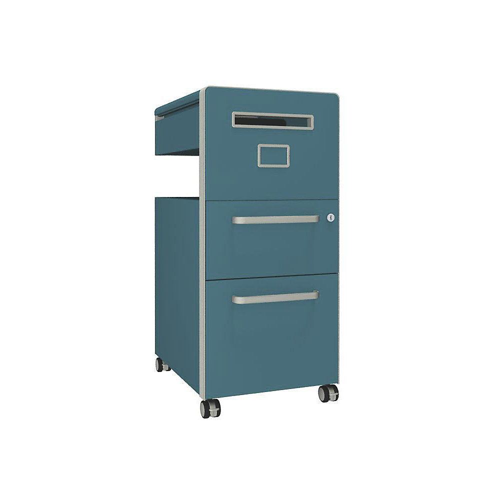 Meuble de rangement mobile Bite™ avec 1 tableau à épingler, ouvrable à droite