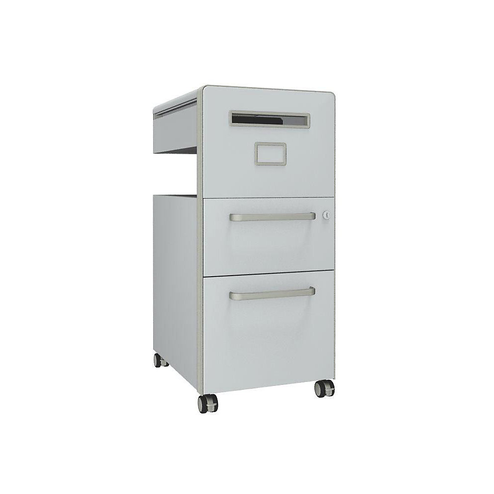 Meuble de rangement mobile Bite™ avec 1 tableau à épingler, ouvrable à droite