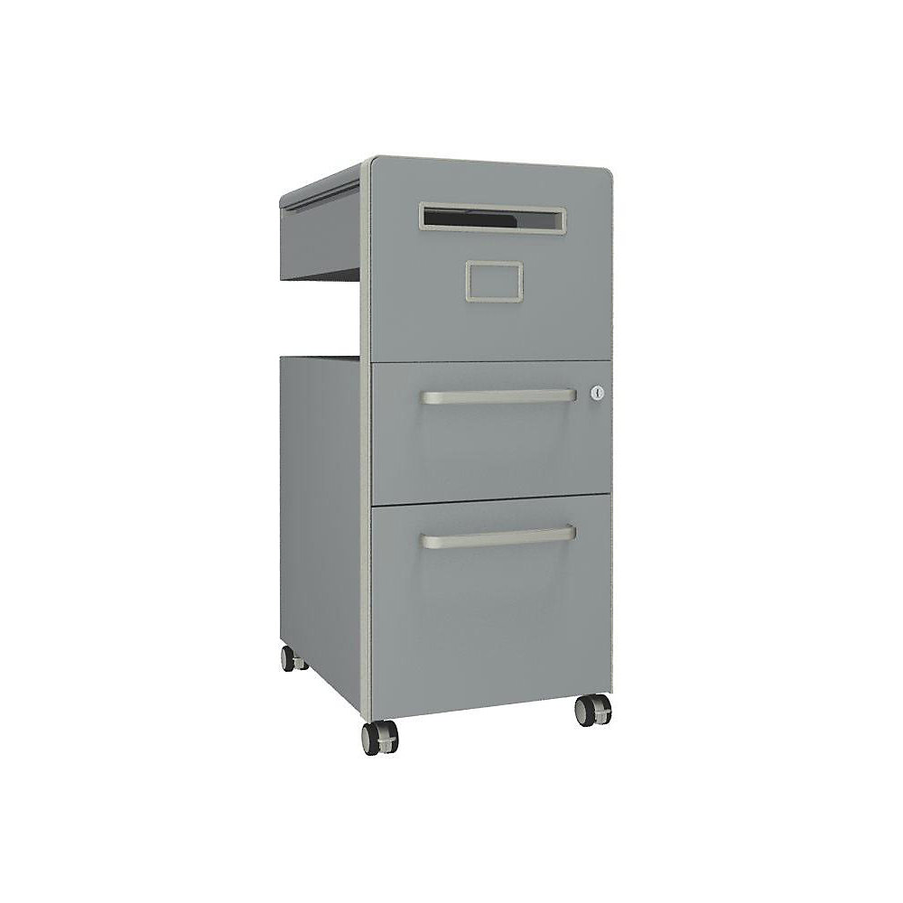 Meuble de rangement mobile Bite™ avec 1 tableau à épingler, ouvrable à droite