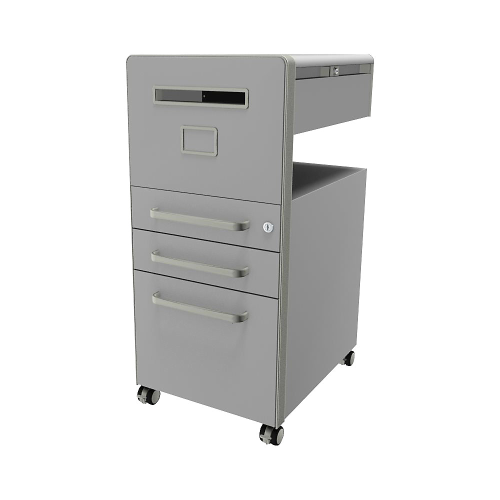 Meuble de rangement mobile Bite™ avec 1 tableau à épingler, ouvrable à gauche