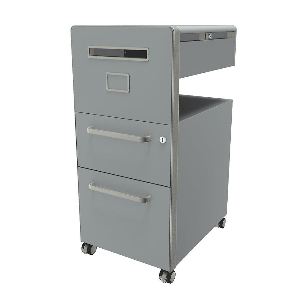 Meuble de rangement mobile Bite™ avec 1 tableau à épingler, ouvrable à gauche