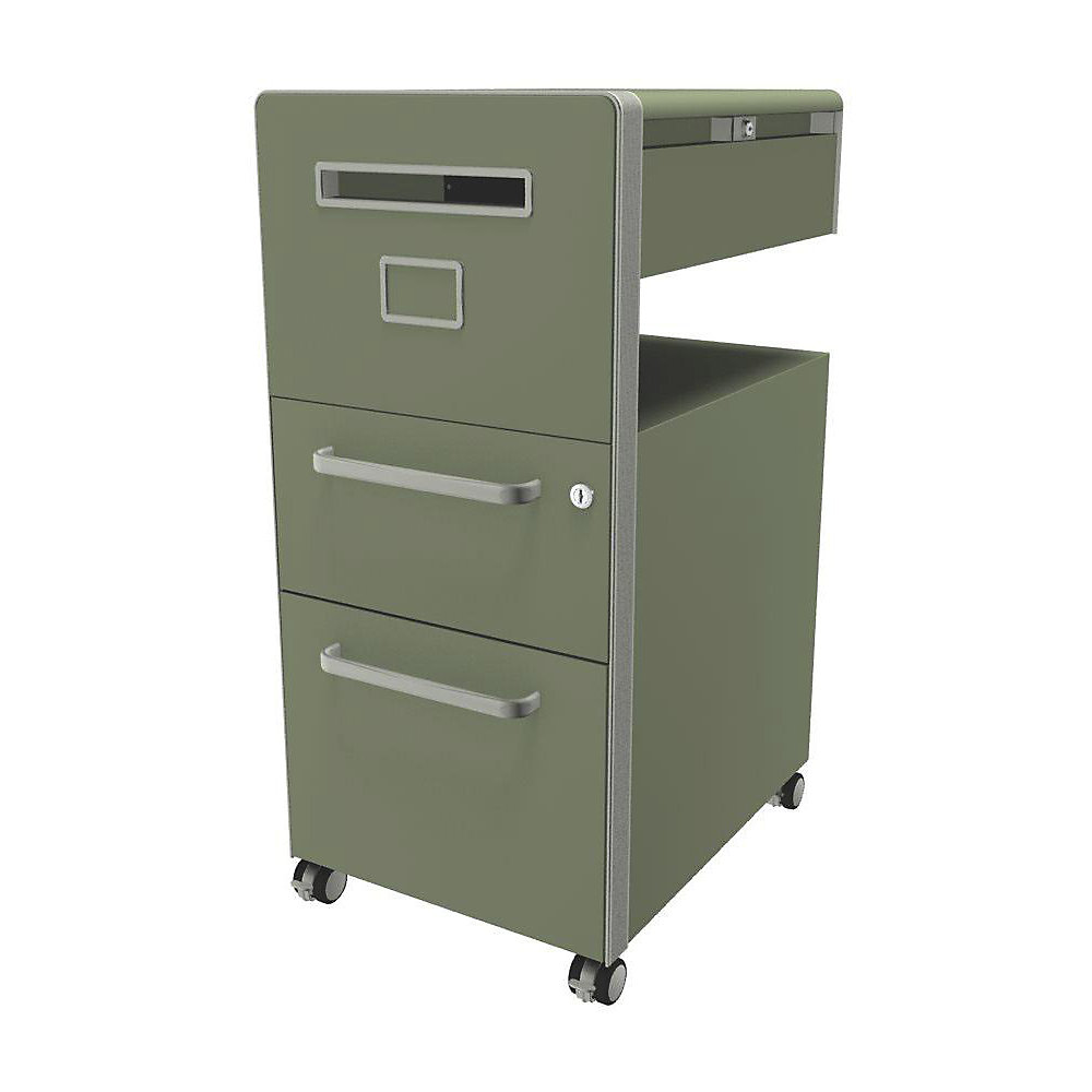 Meuble de rangement mobile Bite™ avec 1 tableau à épingler, ouvrable à gauche