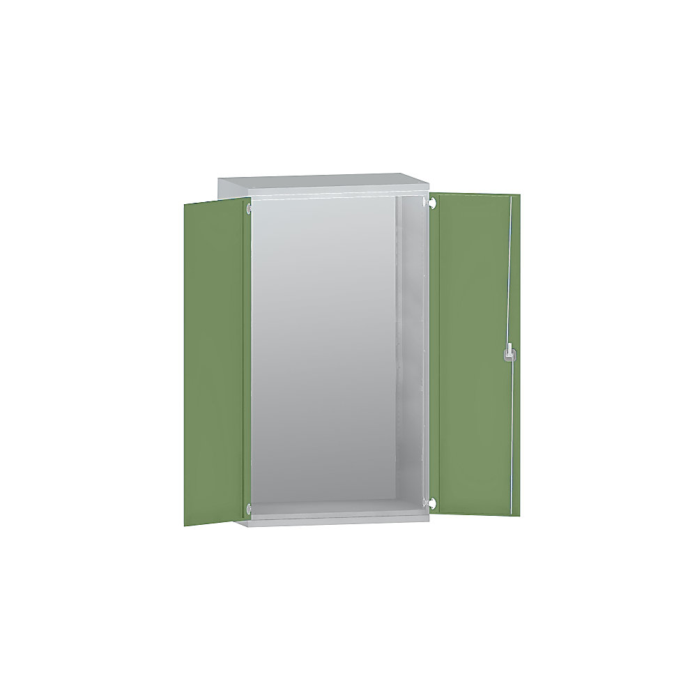 EUROKRAFTpro Armoire pour charges lourdes en acier, armoire vide - à équiper de façon personnalisée, gris clair / vert réséda