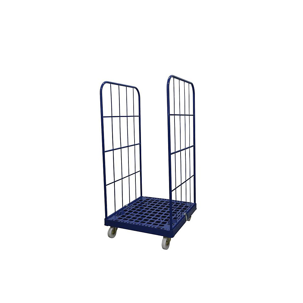 Roll-conteneur avec socle roulant en plastique