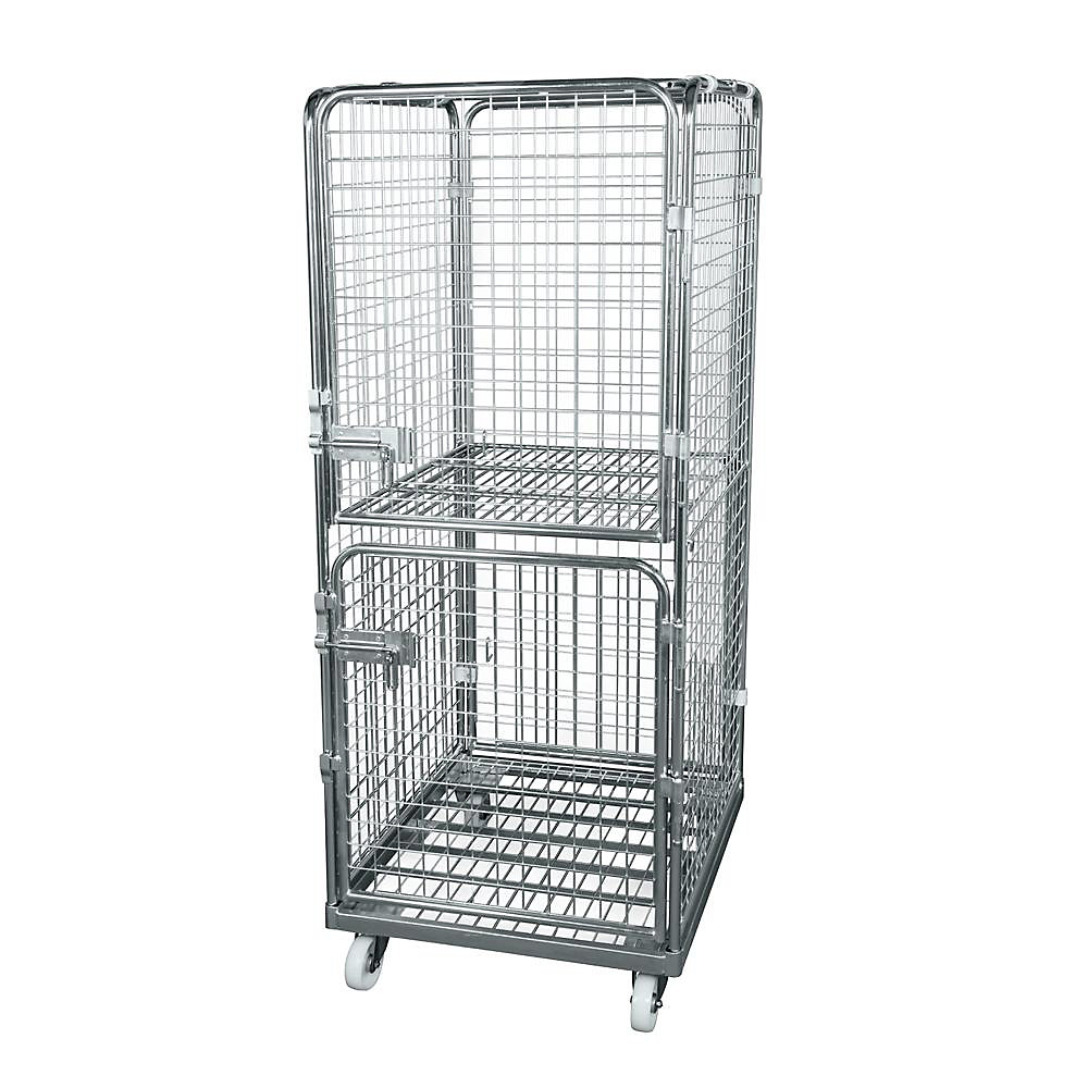 Conteneur antivol en acier avec socle roulant en acier