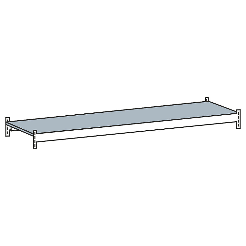 SCHULTE Niveau supplémentaire avec tablette en acier, largeur h.t. 1500 mm, profondeur 500 mm