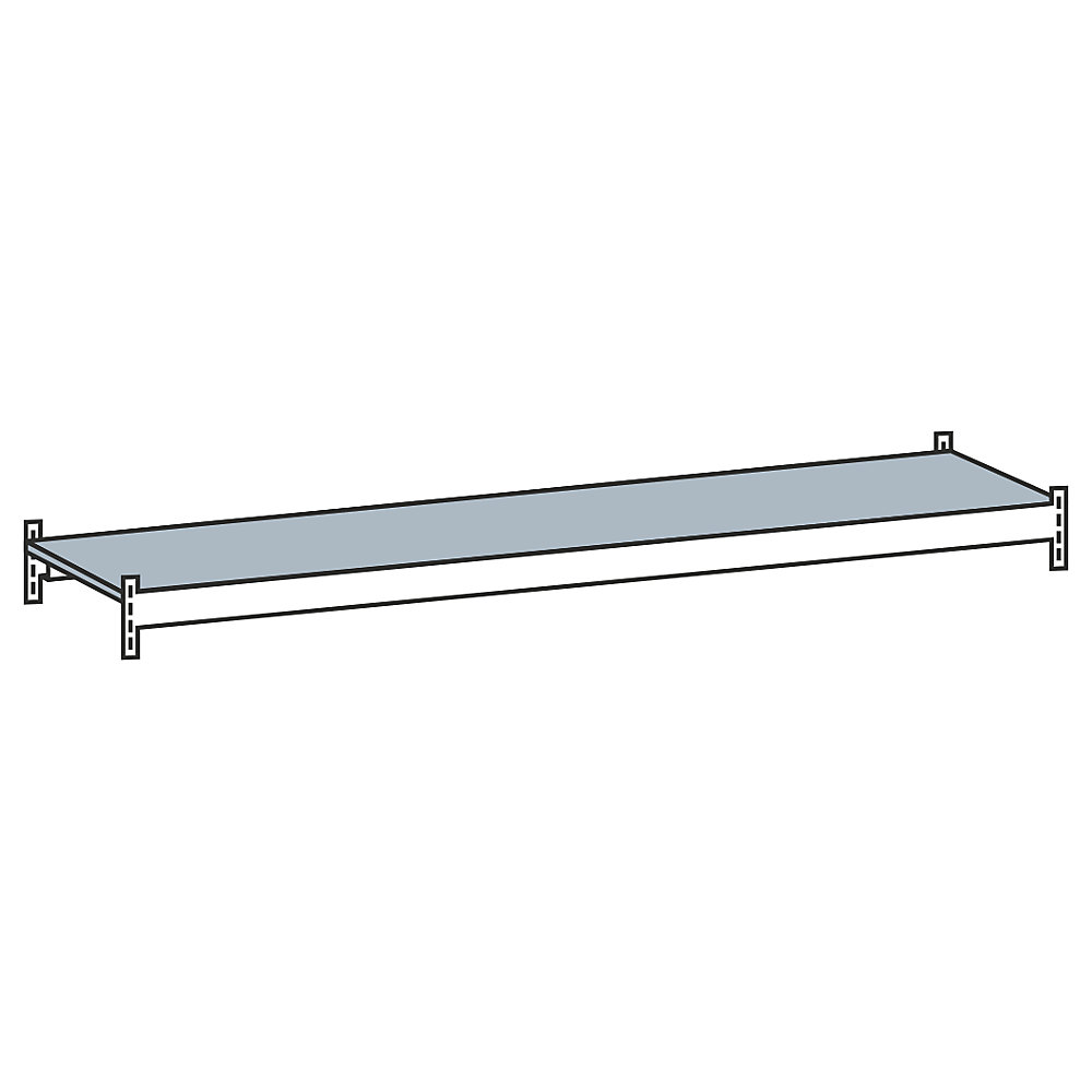 SCHULTE Niveau supplémentaire avec tablette en acier, largeur h.t. 2250 mm, profondeur 400 mm