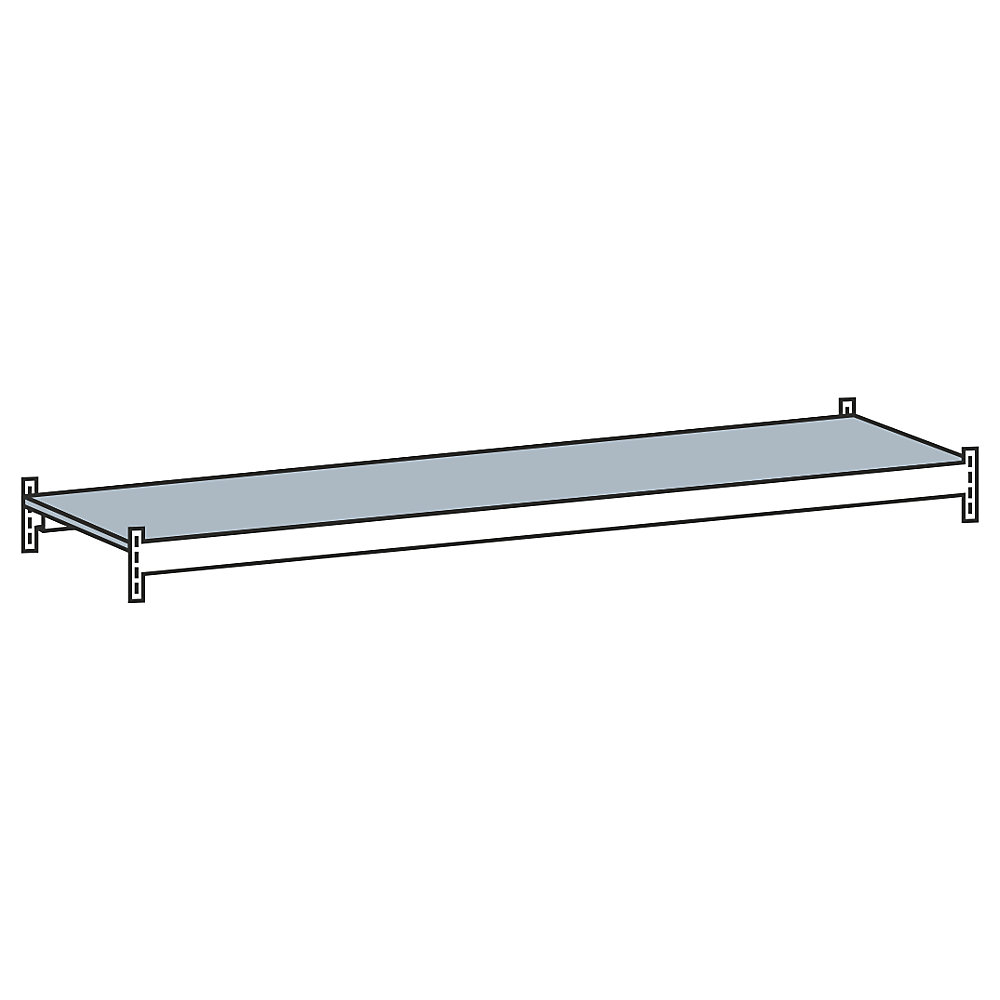 SCHULTE Niveau supplémentaire avec tablette en acier, largeur h.t. 2250 mm, profondeur 500 mm