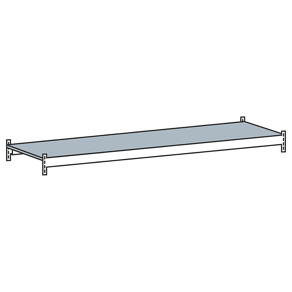 SCHULTE Niveau supplémentaire avec tablette en acier, largeur h.t. 2250 mm, profondeur 600 mm