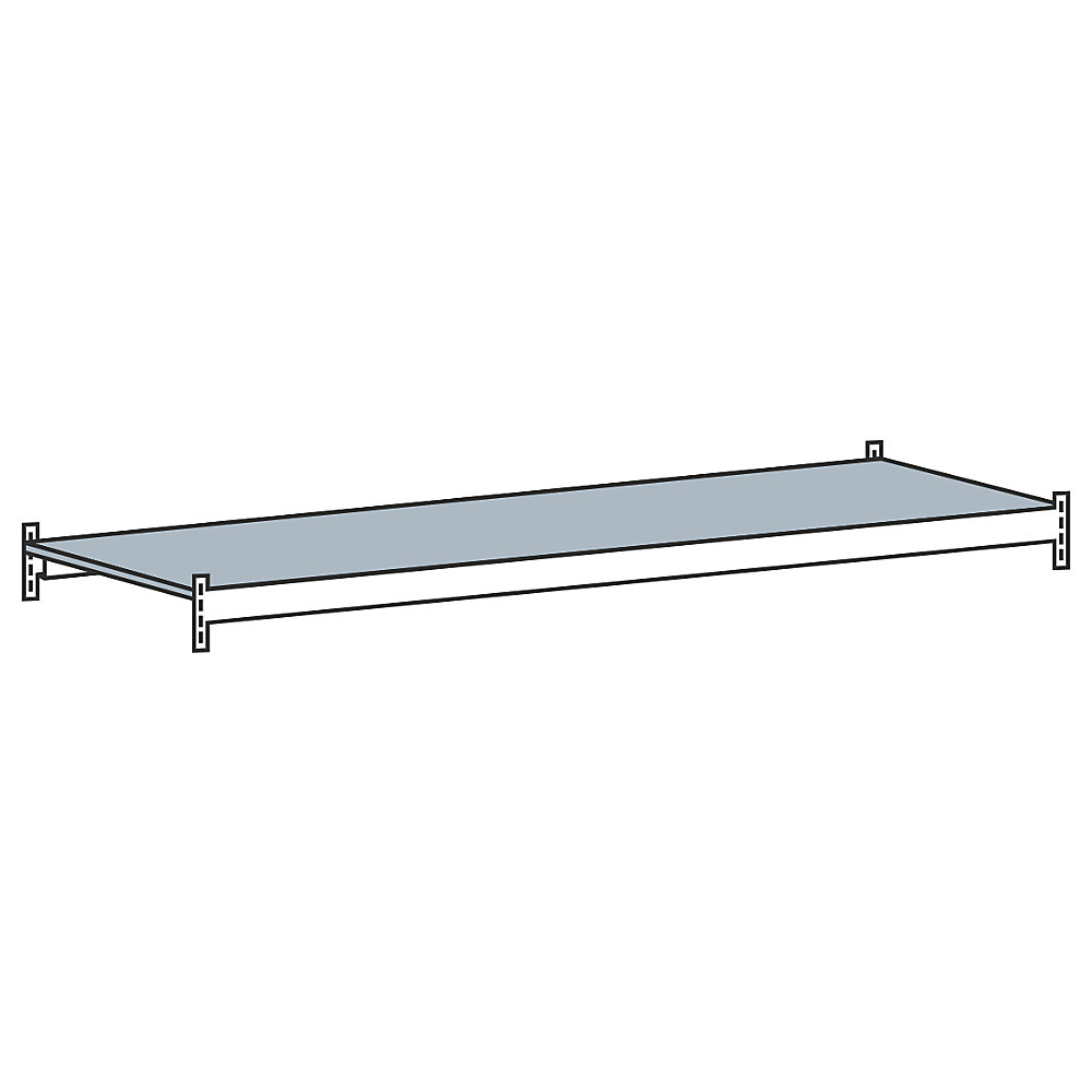 SCHULTE Niveau supplémentaire avec tablette en acier, largeur h.t. 2250 mm, profondeur 800 mm
