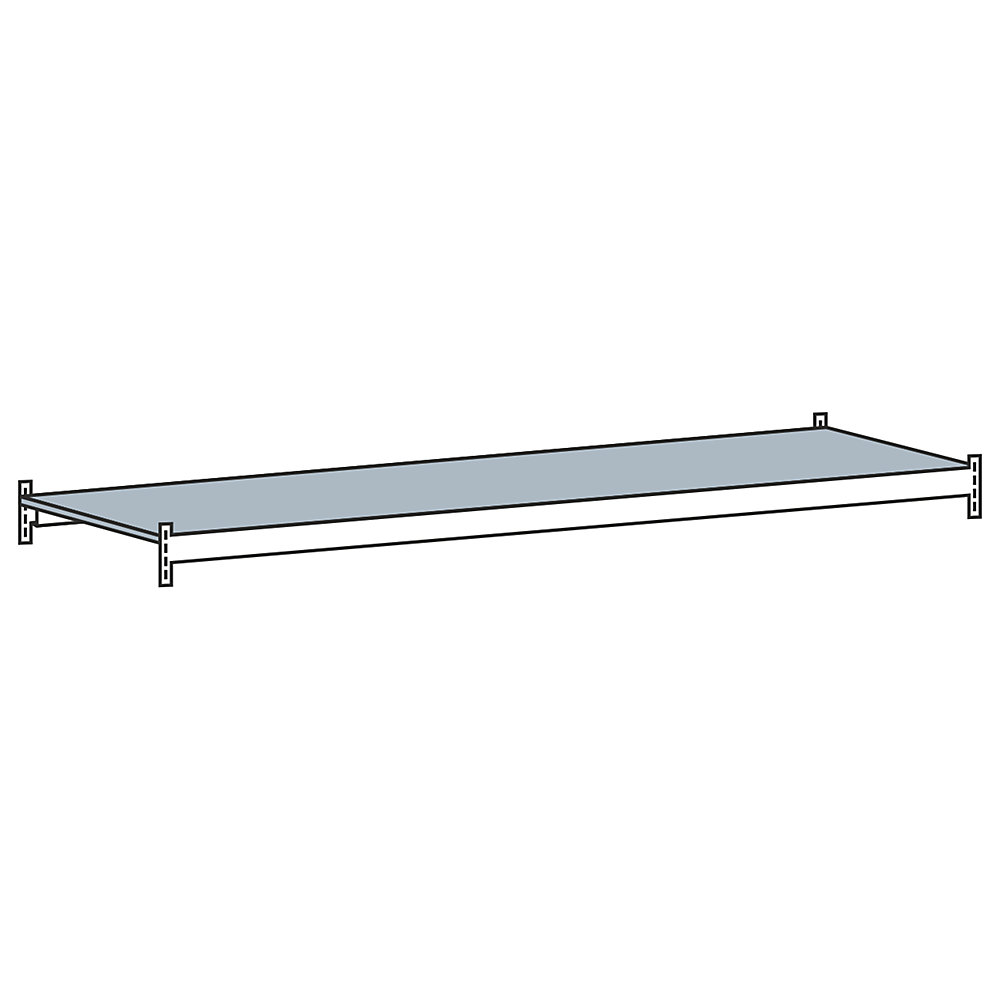 SCHULTE Niveau supplémentaire avec tablette en acier, largeur h.t. 2500 mm, profondeur 800 mm