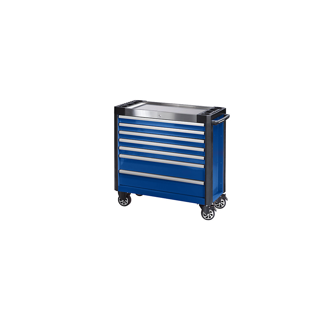 Carrello per officina con 7 cassetti, larghezza 970 mm, alt. x prof. 850 x 480 mm, portata 300 kg
