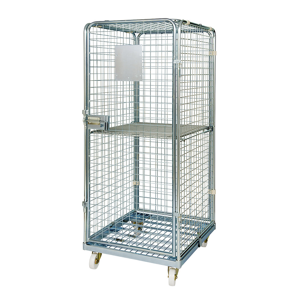 Conteneur antivol en acier avec socle roulant en acier