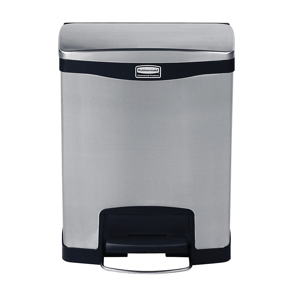 Tretabfallsammler SLIM JIM®, aus Edelstahl, Volumen 30 l Rubbermaid 2