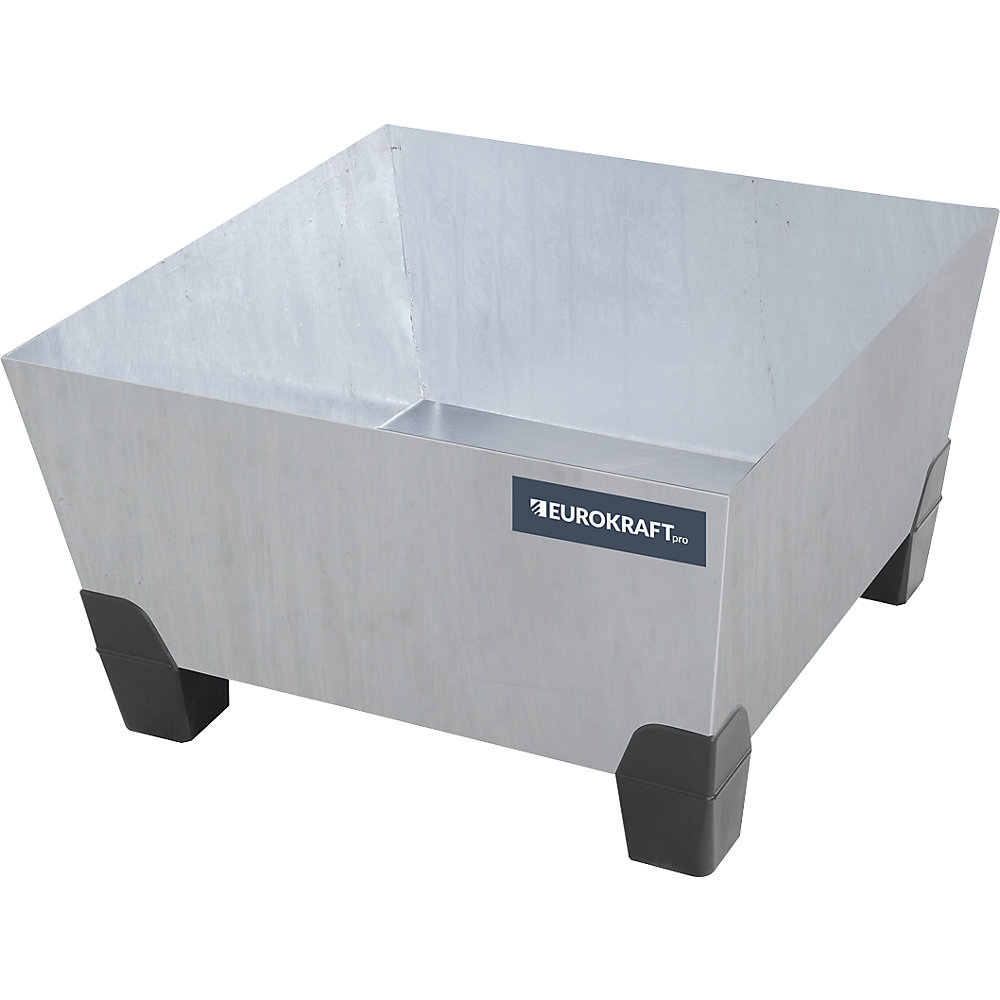 Cuve de rétention en acier à pieds en plastique