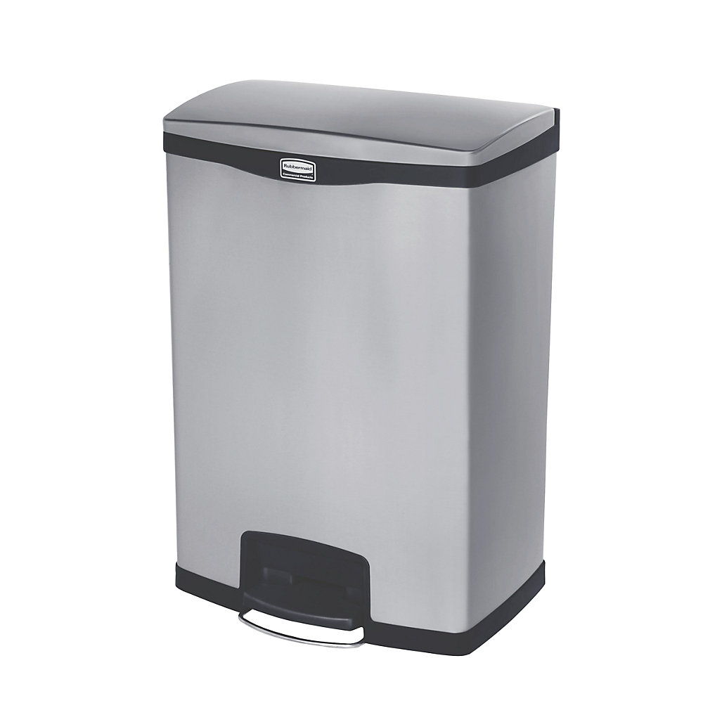 Collecteur de tri à pédale en inox SLIM JIM®