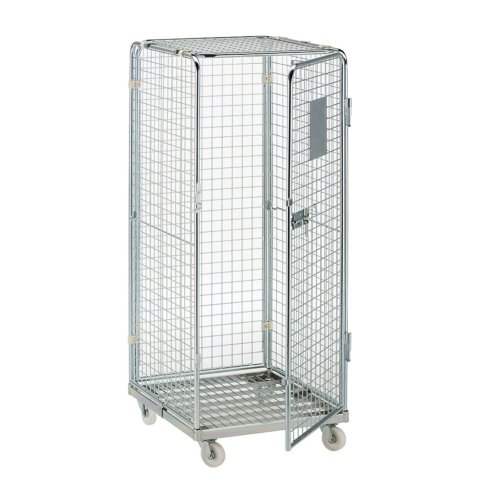 Conteneur antivol en acier avec socle roulant en acier