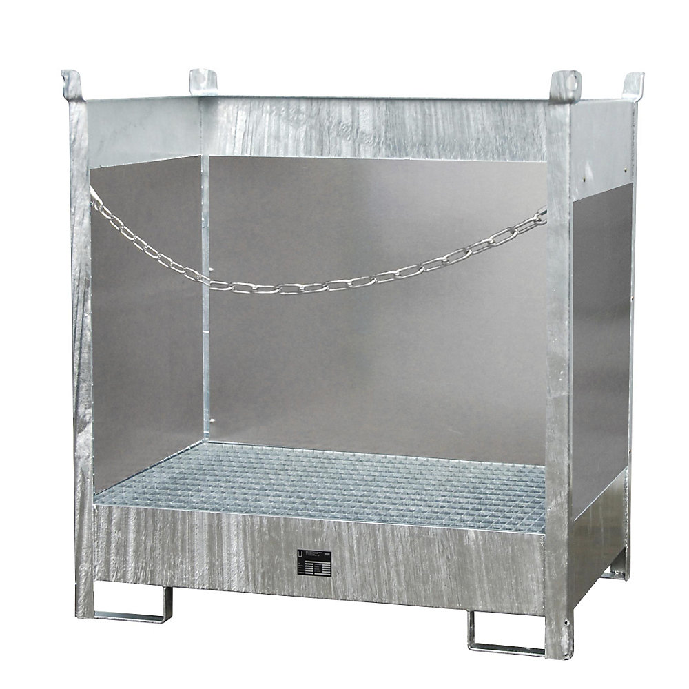 Palette de transport et de stockage avec cuve de rétention