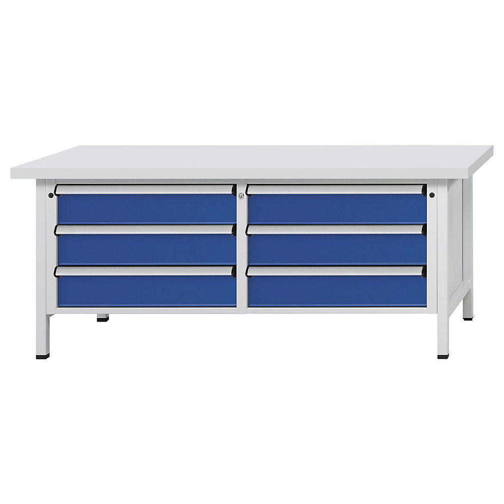 Établi avec tiroirs XL/XXL, sur piétement