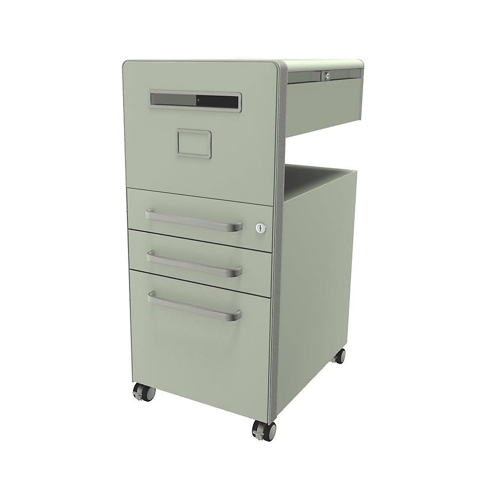 Meuble de rangement mobile Bite™ avec 1 tableau blanc, ouvrable à gauche