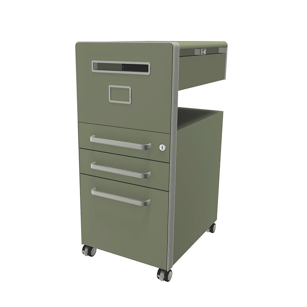 Meuble de rangement mobile Bite™ avec 1 tableau blanc, ouvrable à gauche