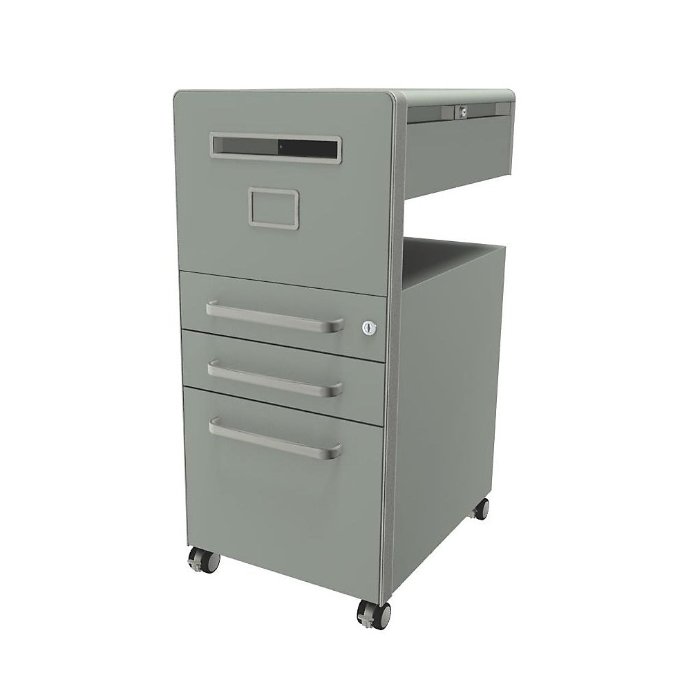 Meuble de rangement mobile Bite™ avec 1 tableau blanc, ouvrable à gauche