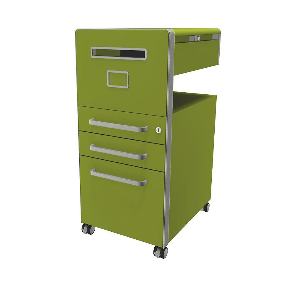 Meuble de rangement mobile Bite™ avec 1 tableau blanc, ouvrable à gauche