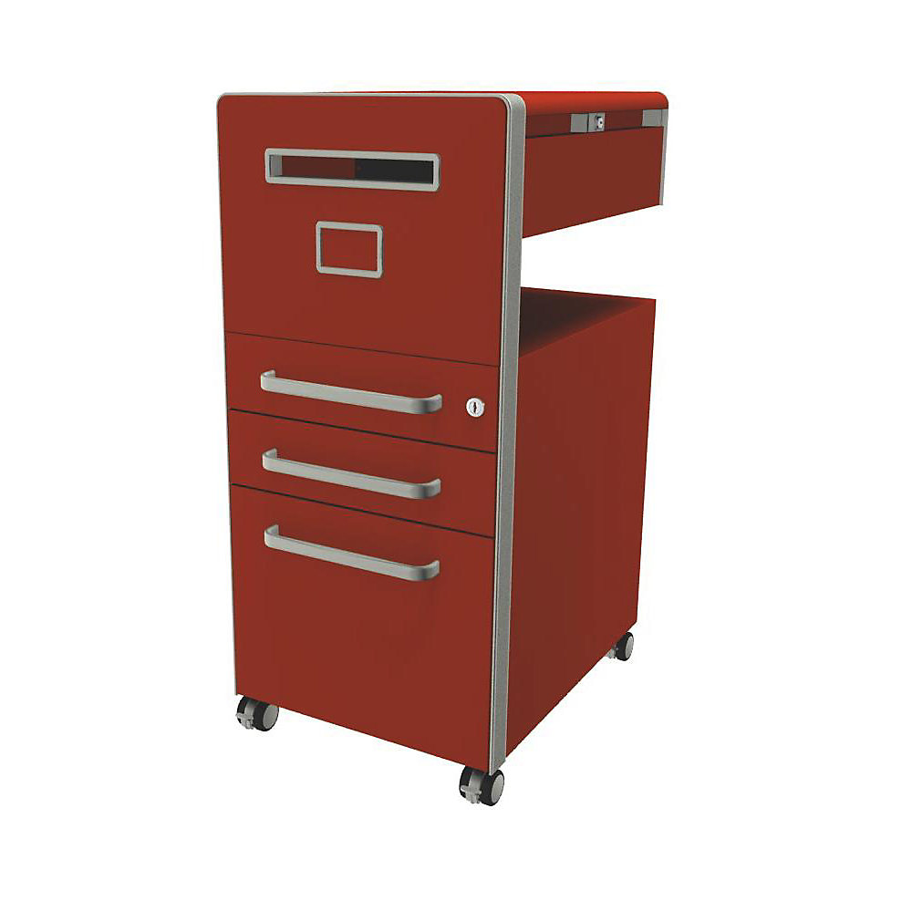 Meuble de rangement mobile Bite™ avec 1 tableau blanc, ouvrable à gauche