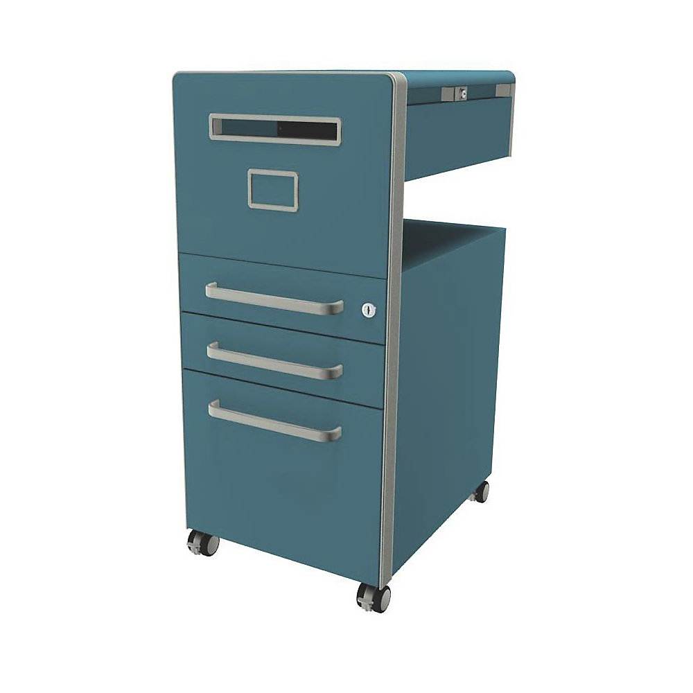 Meuble de rangement mobile Bite™ avec 1 tableau blanc, ouvrable à gauche