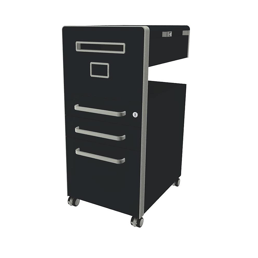 Meuble de rangement mobile Bite™ avec 1 tableau blanc, ouvrable à gauche